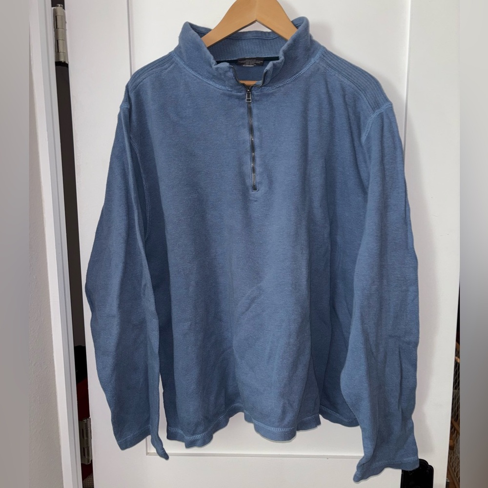 Blue Quarter-Zip Pullover